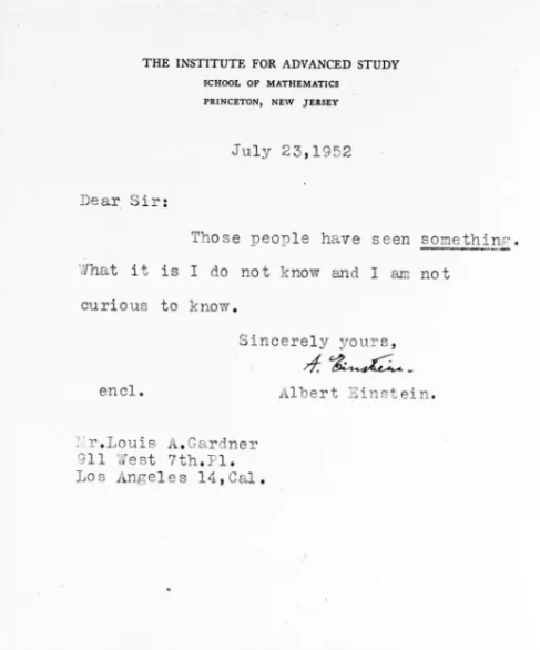 Brief von Einstein